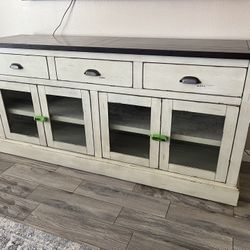 Rustic White TV Media Center