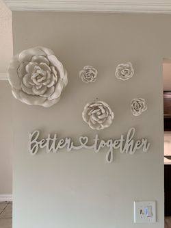 “Better Together” Wall decoration with flowers