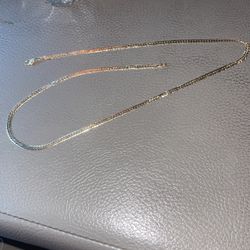 14k solid gold herringbone chain 
