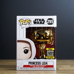 Princess Leia #295 (Gold 2019 Galactic Convention Exclusive) Star Wars Funko Pop