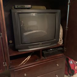Cabinet, Night Stand and Tube tv 