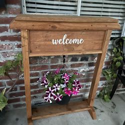 Hand Made Wood Welcome Sign 