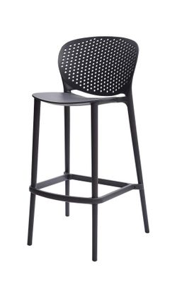 Dark Grey Barstools Set Of 4 