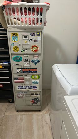 4-Drawer Metal Filing Cabinet on Wheels