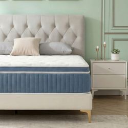 Full-Size Mattress: 10 Inch Hybrid Memory Foam Mattress, Packaged in a Box