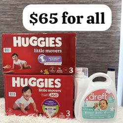 Huggies size 3 & Dreft