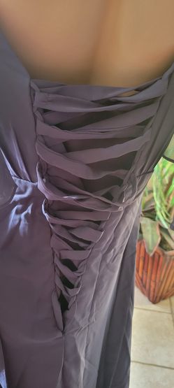 Slate Gray New Bridesmaid Dress Size 4/6 Thumbnail