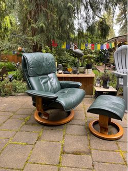 Ekornes wide chair recliner.
