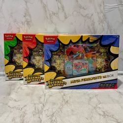New/Sealed Pokemon Ascended Heroes Mega ex Boxes Set!