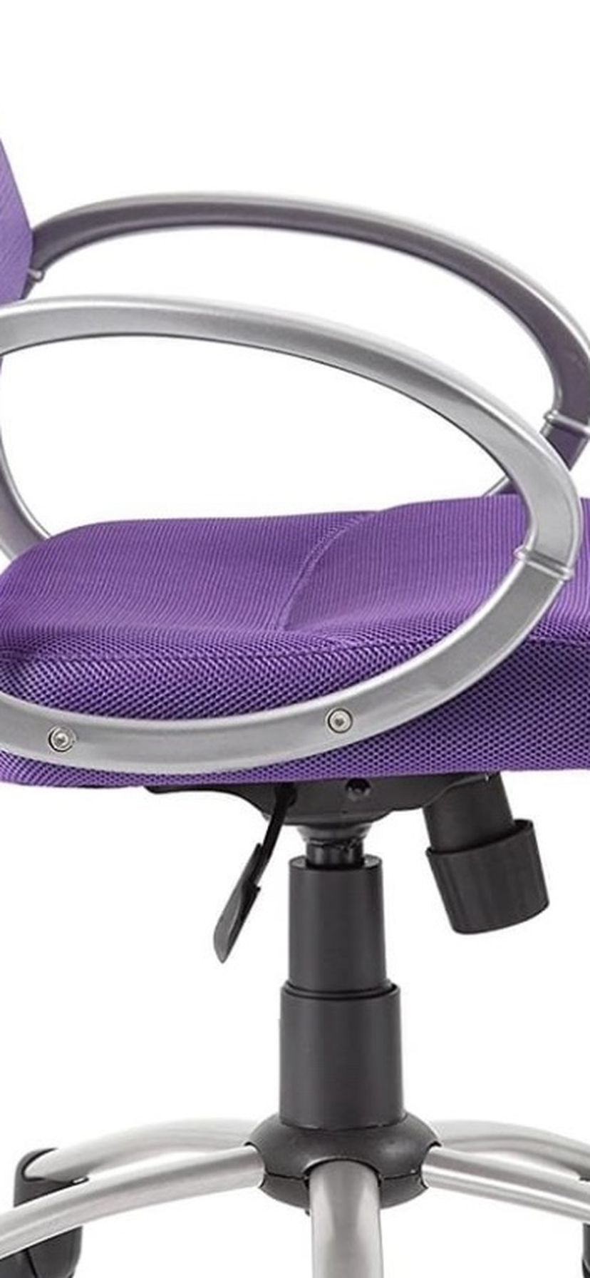 Boss Office Products Mesh Back Task Chair with Pewter Finish in Purple