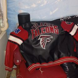  Large NFL Leather  FALCON  Jacket  (contact info removed)