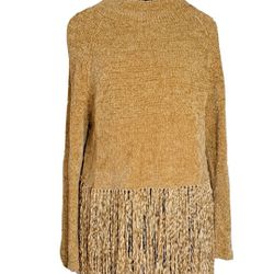 Vintage Vicki Soble Knit Mock Neck Poncho Sweater Women M
