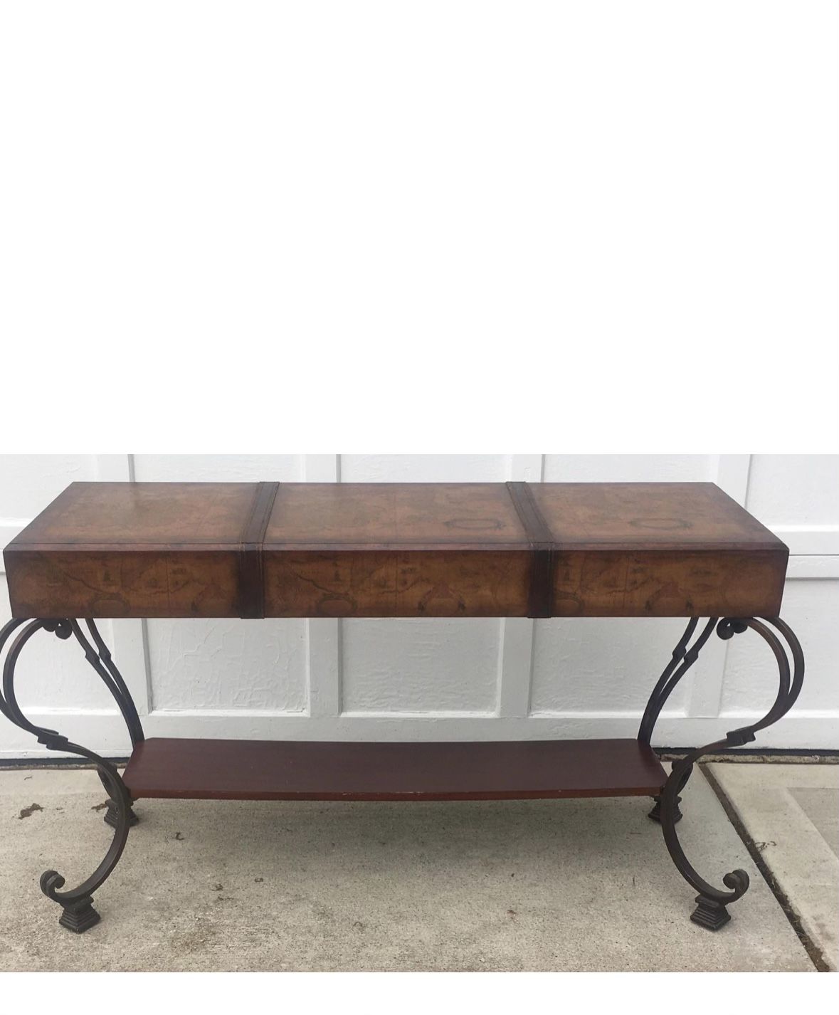 Vintage World Map Console Table