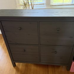 Dark Grey Shoe Storage Cabinet Entryway
