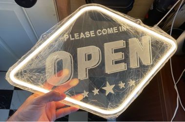 Neon LED Open Sign for Business USB Powered
