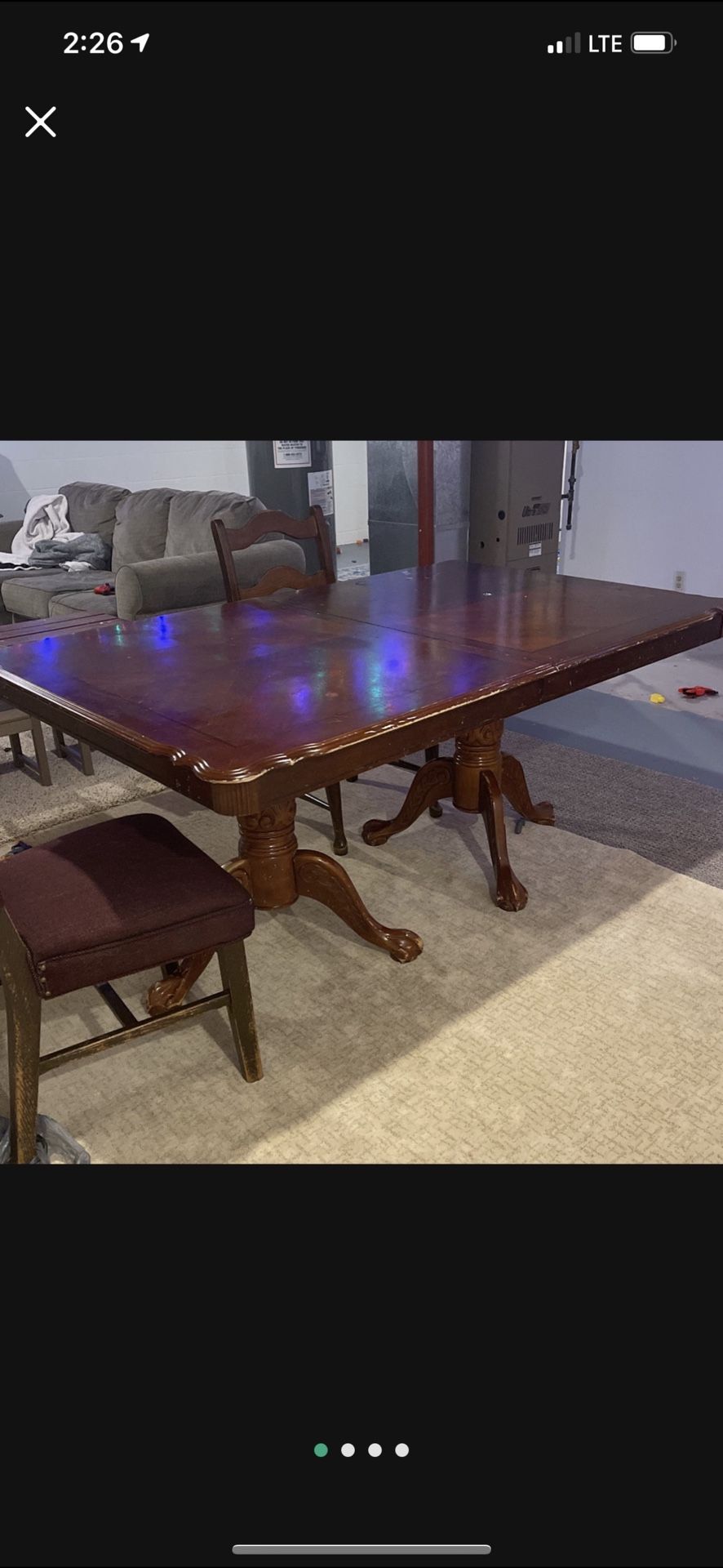 Large Dining Cherry Wood Table