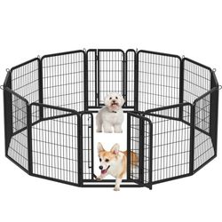 Dog Playpen 32in 12 Panels Pet Fence for Indoor Yard RV Camping