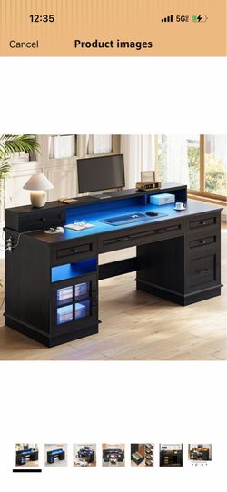 Assembled and red to go - desk with led - color change - NEW