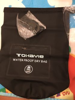 Waterproof Dry Bag,Portable Floating 15L Dry Sack for Kayaking, Boating,Camping,Fishing,Swimming and Outdoor Sports,Black