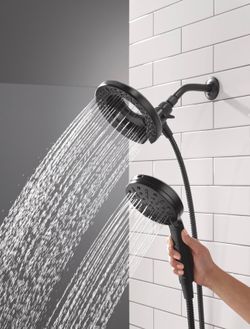 DELTA  6-Setting In2ition 2-in-1 Dual Shower Head with Handheld High Pressure ProClean Spray