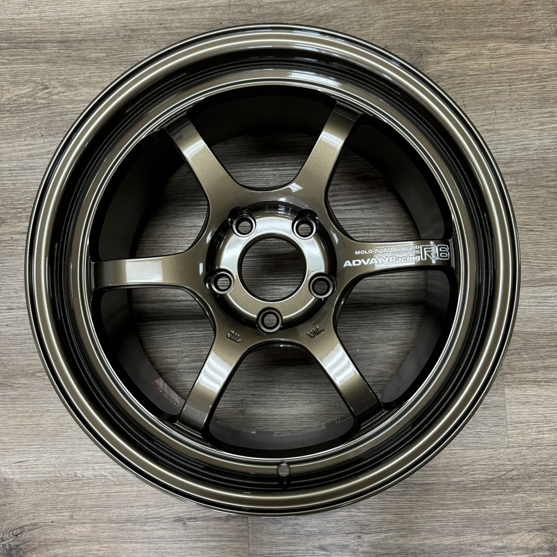 Advan R6 18x9.5 +45 5x120 Racing Umber Bronze (Brand New Set of 4) for ...
