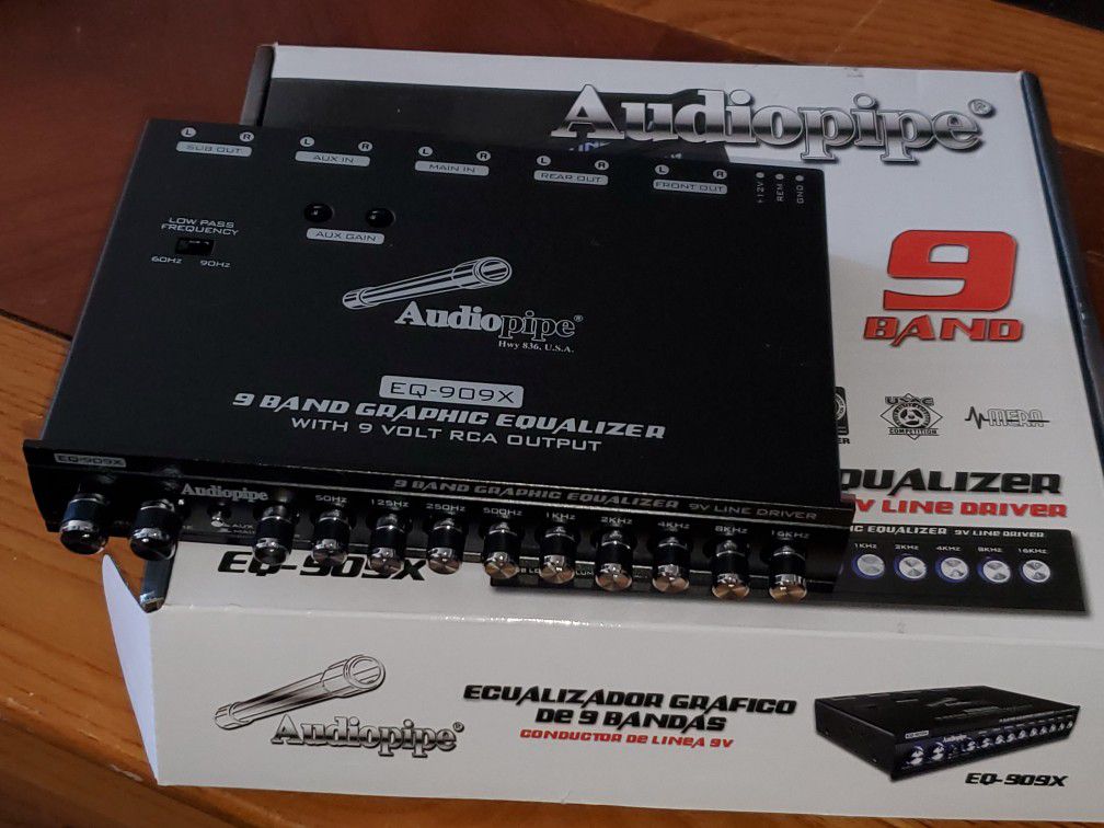 9 BAND AUDIOPIPE EQUALIZER PERFECT FOR TWEAKING YOUR CAR AUDIO SYSTEMS LIKE A PRO