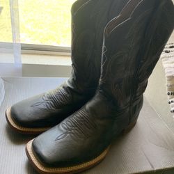 Black Square Toed Boots