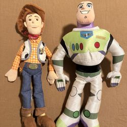 Disney Buzz Lightyear And Woody 18in Plush