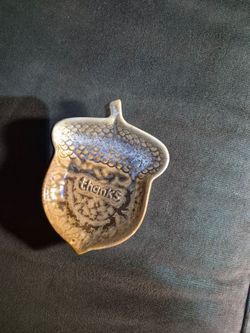Ceramic Acorn-Shaped Trinket Dish