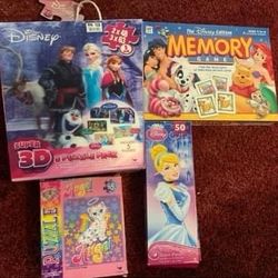 Disney memory game and 6 puzzles