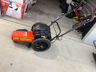 Echo 24 in. 163 cc Briggs and Stratton Gas 4-Stroke Walk Behind Push Wheeled String Trimmer Field Mower w/ 155 Diameter Line