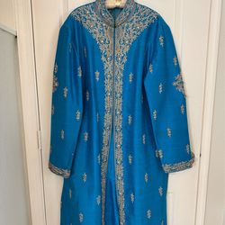 Royal Blue Embroidered Kurta