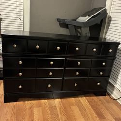 Dresser 6 Drawer Black 