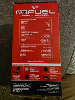 Milwaukee m12 cut off tool