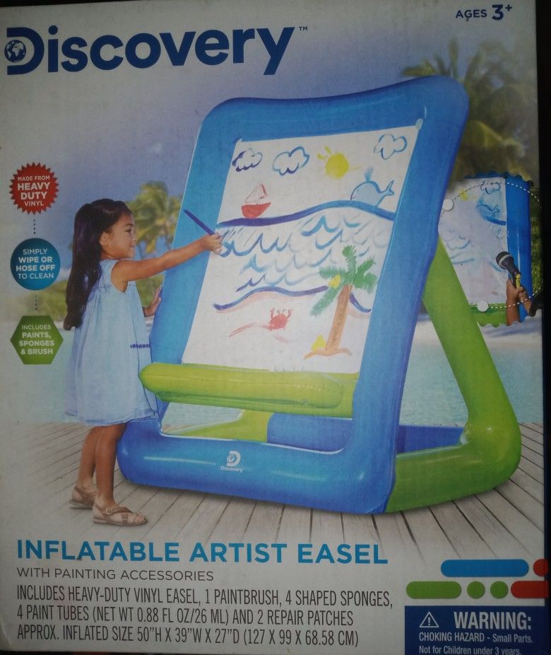 Discovery Kids Inflatable Artist Easel With Painting Accessories