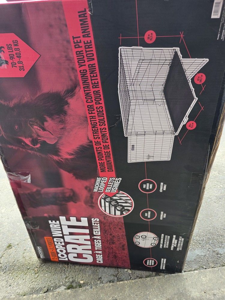 Precision Looped Wire Crate XL W/ Two Doors