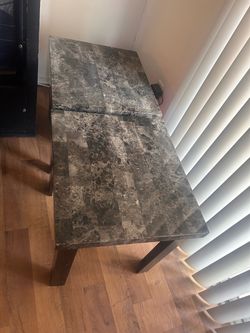 Marble-Top Side Table