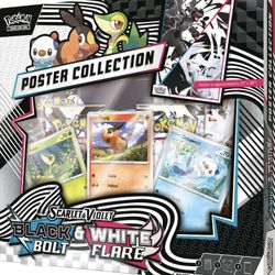Pokemon TCG Scarlet Violet - White Flare & Black Bolt Poster Collection 