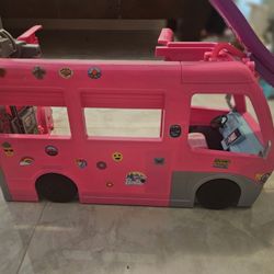 Barbie Camper With Large Slide And Pool