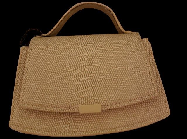 ZARA Women's Crossbody Bag With Raised Design Beige