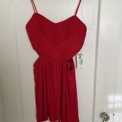 Stepping Out Red  Cocktail/Party Dress,  Size  L, New With Tags