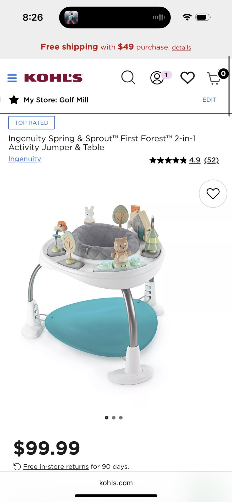 Baby Ingenuity Jumper activity center