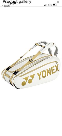 YONEX Tennis Racket Bag, Nami Osaka, For 9 Pieces, White/Gold, 30.7 x 15.0 x 13.0 inches (78 x 38 x 33 cm)