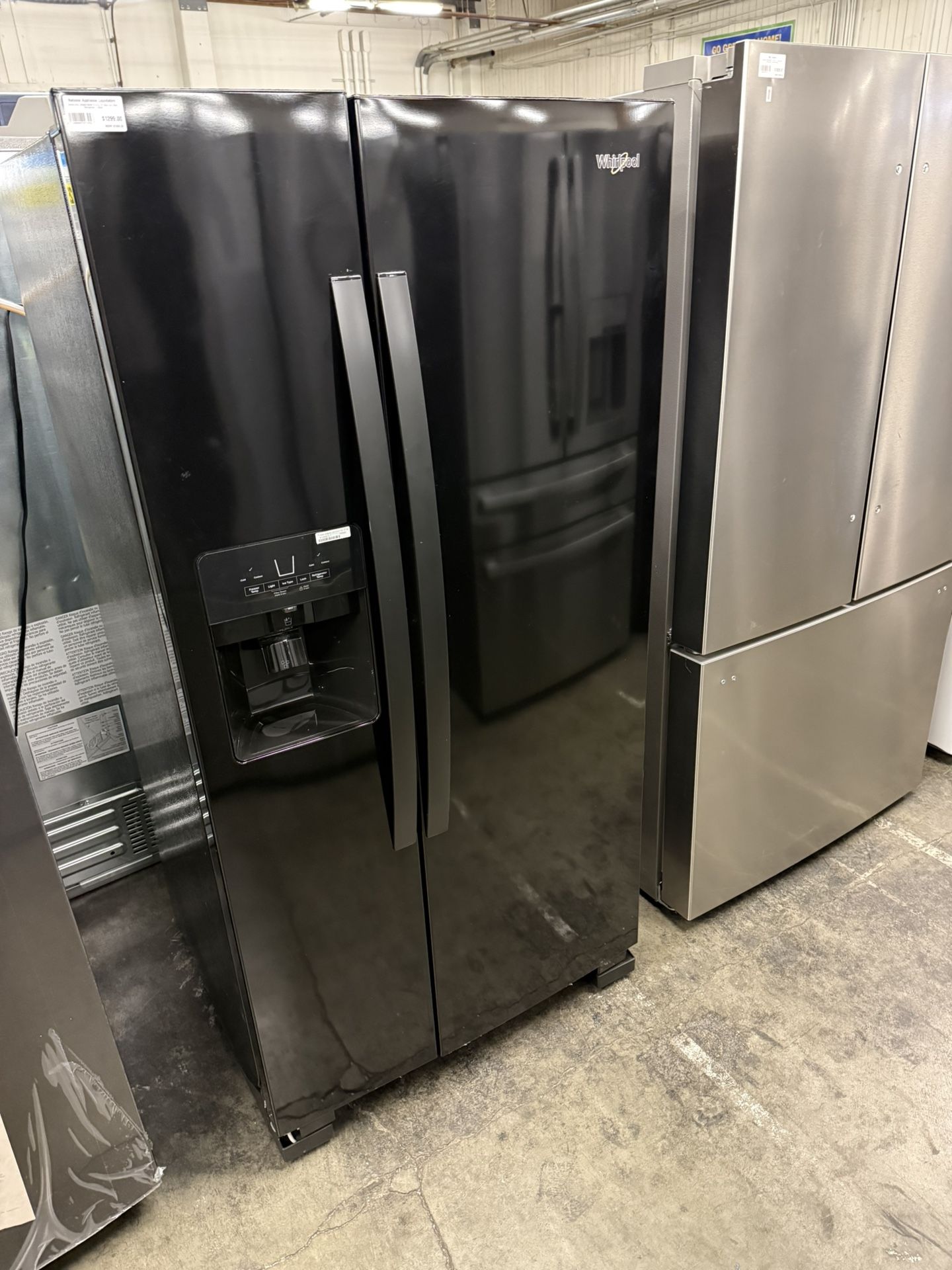 Whirlpool WRS321SDHB 33 Inch Freestanding Side by Side Refrigerator