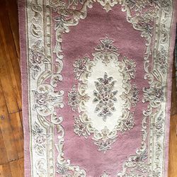 hand knotted vintage rug