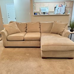 Super-Modern Off White  L-Shape Sectional, 2 Pieces w/ Chaise Lounge - $350 w/ Delivery