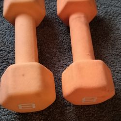 8 Lb Hand Weights! (Set Of 2!)
