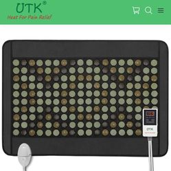 NEW OPEN BOX UTK 21"x38" Tourmaline Stone Infrared Pain Relief Heating Mat
