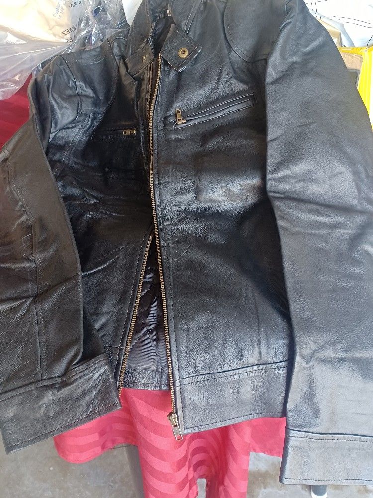 Pure Lamb Skin Black Leather Jacket 