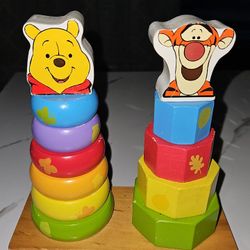Melissa & Doug Disney Baby Winnie The Pooh & Tigger Wooden Stacker 12pc  set